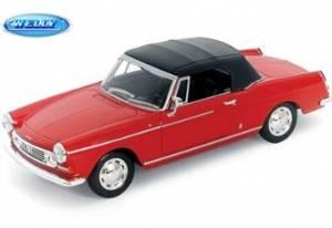 WELLY PEUGEOT 404 CAB RED \'63 1/24