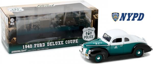 GREENLIGHT \'40 FORD COUPE NYPD 1/18