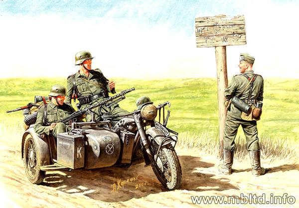 MASTERBOX 1/35 GERMAN MOTORCYCLISTS