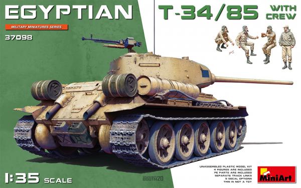 MINIART 1/35 EGYPTIAN T-34/85 W/CREW