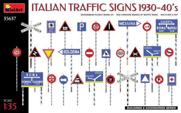MINIART ITALIAN TRAFFIC SIGNS 30\'S-40\'S