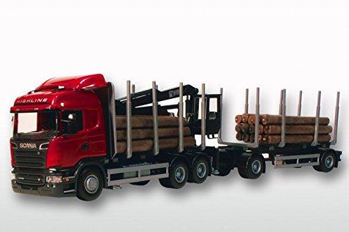 Emek Scania Highline Timber Truck and Cabin Crane Red