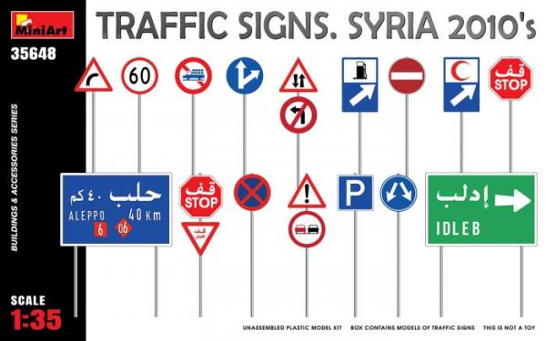 MINIART 1/35 TRAFFIC SIGNS SYROA 2010\'S